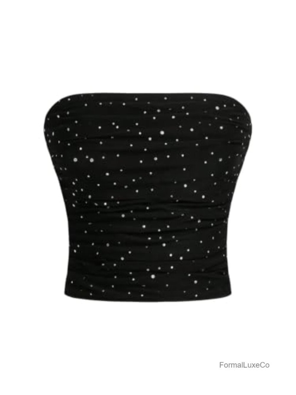 Rhinestone Sleeveless Bandeau Party Corset Sequin Tube Top